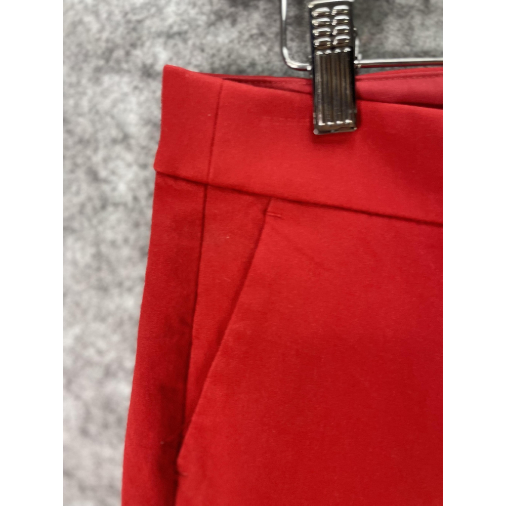 J.CREW Pants Womens 6 Red Kelsey Crop Straight Twill Stretch Casual Work Office - Picture 3 of 11